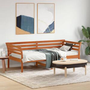 Dnevni krevet bez madraca voštano smeđi 75x190 cm borovine - Smeđa / 75 x 190 cm