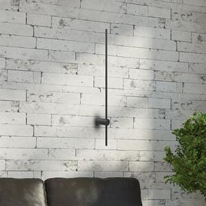 Milagro Lighting LED zidna svjetiljka Swing, visina 60 cm, CCT, metalna, crna, Crno, Dnevni boravak/blagovaonica, Metal