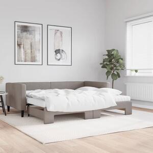 Dnevni krevet na razvlačenje smeđesivi 90 x 200 cm od tkanine - Tupe / 90 x 200 cm