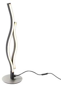 Design tafellamp zwart met zilver incl. LED dimbaar - Blaze