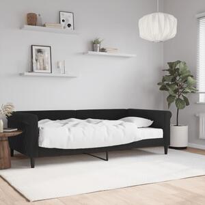 Dnevni krevet s madracem crni 100 x 200 cm baršunasti - Crna / 100 x 200 cm