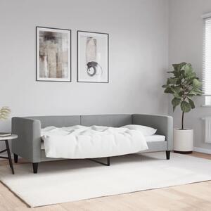 Dnevni krevet svjetlosivi 90 x 190 cm od tkanine - Siva / 90 x 190 cm