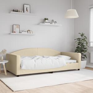 Dnevni krevet krem 100 x 200 cm od tkanine - Krema / 100 x 200 cm
