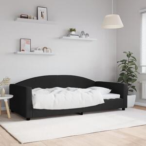 Dnevni krevet crni 100 x 200 cm od tkanine - Crna / 100 x 200 cm