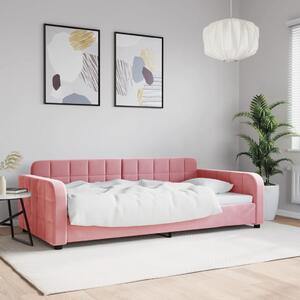 Dnevni krevet ružičasti 100 x 200 cm baršunasti - Ružičasti / 100 x 200 cm