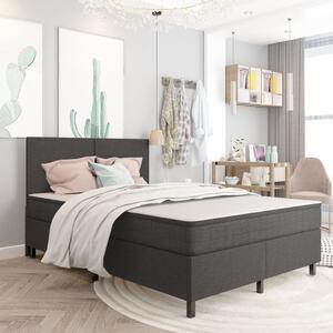 Krevet od tkanine s oprugama tamnosivi 180 x 200 cm - Siva / 180 x 200 cm