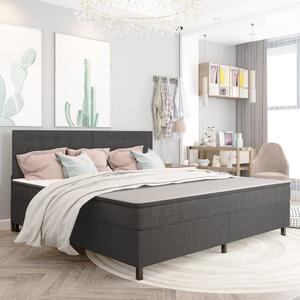 Krevet od tkanine s oprugama tamnosivi 200 x 200 cm - Siva / 200 x 200 cm