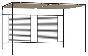 Sjenica s pomičnim krovom 3 x 4 x 2,3 m smeđesiva 180 g/m² - Tupe / N/A