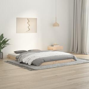 Okvir kreveta 135 x 190 cm bračni od masivne borovine - Smeđa / 135 x 190 cm