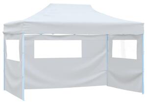 Sklopivi šator za zabave s 3 bočna zida 291x413x315 cm bijeli - Bijela / N/A