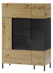 Zondo.hr Vitrina Lorren 15 (hrast artisan + crna mat). Akcija -20%. 1068166