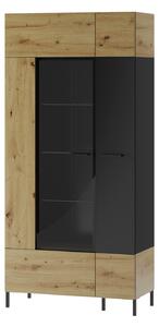 Zondo.hr Vitrina Lorren 12 (hrast artisan + crna mat). Akcija -20%. 1068165