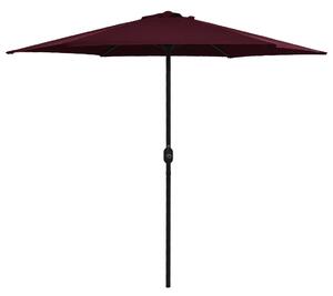 Vrtni suncobran s aluminijskim stupom 270 x 246 cm bordo - Crvena / N/A