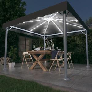Sjenica s LED svjetlosnim trakama 300x300 cm antracit aluminij - Antracitno siva / N/A