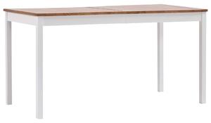 VidaXL Blagavaonski stol bijelo-smeđi 140 x 70 x 73 cm od borovine