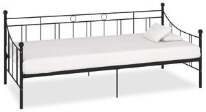 Okvir za dnevni ležaj crni metalni 90 x 200 cm - Crna / 90 x 200 cm