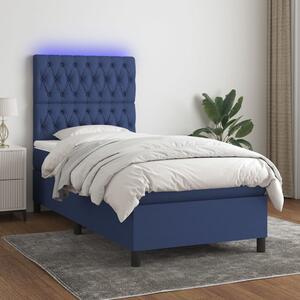 Krevet box spring s madracem LED plavi 80 x 200 cm od tkanine - Plava / 80 x 200 cm