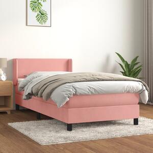 Box spring krevet s madracem ružičasti 80 x 200 cm baršunasti - Ružičasti / 80 x 200 cm