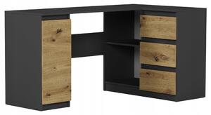 Zondo.hr Kutni PC stol Nyper (antracit + artisan). Akcija -19%. 1151300