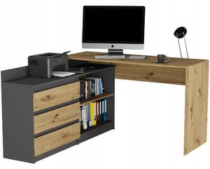 Zondo.hr Kutni PC stol Norgu (artisan + antracit). Akcija -18%. 1151312