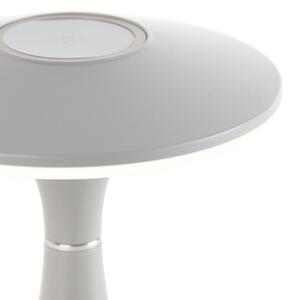 Stolna svjetiljka siva uklj. LED 3-stupanjska prigušiva IP44 punjiva - Espace