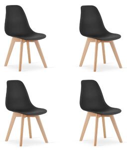 Set 4ks blagovaonskih stolica KITO crnih