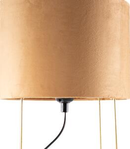 Moderna stolna lampa žuta sa zlatom - Rosalina