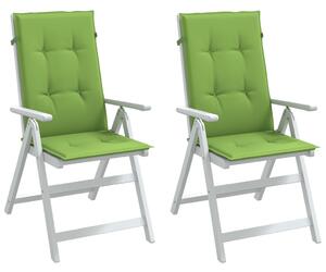 VidaXL Jastuci za stolice 2 kom prošarano zeleni 120x50x4 cm tkanina
