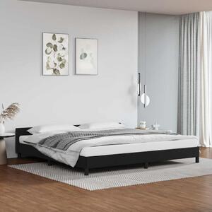 Okvir kreveta s uzglavljem bez madraca crni 200x200 cm - Crna / 200 x 200 cm