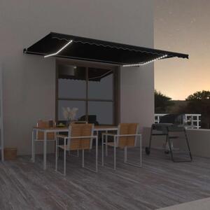 Tenda na ručno uvlačenje s LED svjetlima 500x350 cm antracit - Antracitno siva / 500 x 350 cm