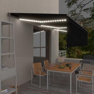 Tenda na ručno uvlačenje s roletom LED 6 x 3 m antracit - Antracitno siva / 6 x 3 m