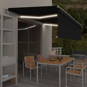 Automatska tenda s roletom i senzorom LED 5 x 3 m antracit - Antracitno siva / 5 x 3 m