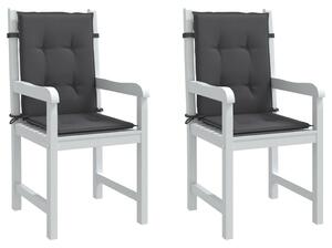 VidaXL Jastuci za stolice 2 kom prošarano antracit 100x50x7 cm tkanine