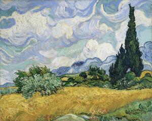 Reprodukcija Wheatfield with Cypresses, 1889, Vincent van Gogh