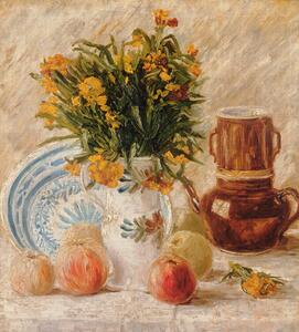 Reprodukcija Vase with Flowers, Coffeepot and Fruit, Vincent van Gogh