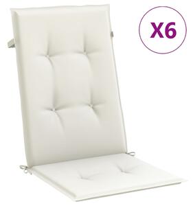 VidaXL Jastuci za stolice 6 kom prošarano krem 120x50x4 cm tkanina
