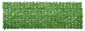 Balkonski zastor sa zelenim lišćem 300 x 100 cm - Zelena / 300 x 100 cm
