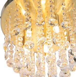 Klasična stropna svjetiljka zlatna sa staklom - Medusa