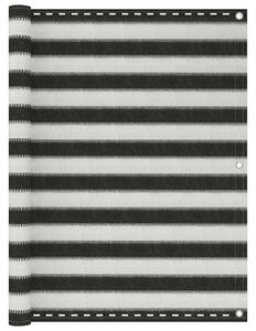 Balkonski zastor HDPE 120 x 500 cm antracit i bijeli - Antracitno siva / 120 x 500 cm