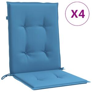 VidaXL Jastuci za stolice 4 kom prošarano plavi 100x50x4 cm od tkanine