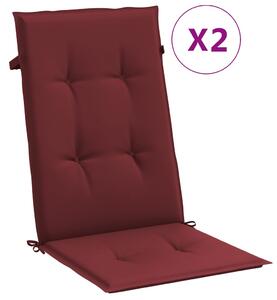 VidaXL Jastuci za stolice 4 kom prošarano boja vina 120x50x4cm tkanina