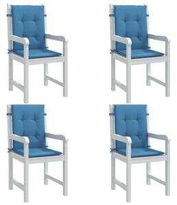 VidaXL Jastuci za stolice 4 kom prošarano plavi 100x50x4 cm od tkanine