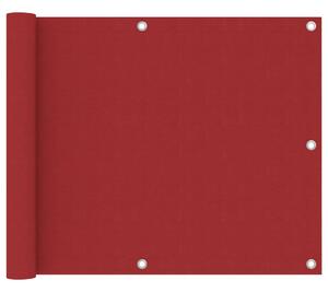 Balkonski zastor crveni 75 x 500 cm od tkanine Oxford - Crvena / 75 x 500 cm