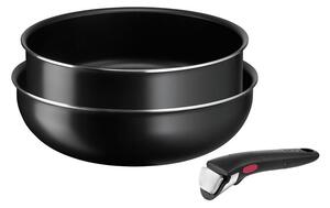 Tefal - Set tava 3 kom INGENIO EASY COOK & CLEAN BLACK