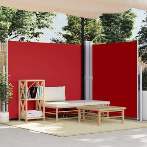 Uvlačiva bočna tenda 160 x 600 cm crvena - Crvena / 160 x 600 cm