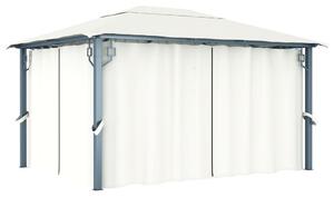 Sjenica sa zastorom 400 x 300 cm krem aluminijum - Krema / 400 x 300 cm