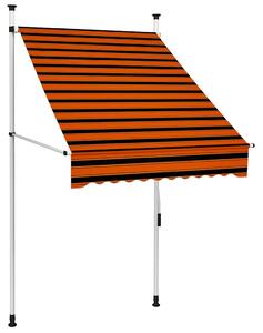 Tenda na ručno uvlačenje 100 cm narančasto-smeđa - Šarena / N/A