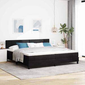 Krevet s opruga kutije s madracem Crna 200 x 200 cm Baršun - Crna / 200 x 200 cm