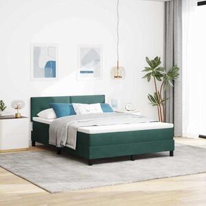 Krevet s opruga kutije Tamnozelena 140 x 190 cm Baršun - Zelena / 140 x 190 cm