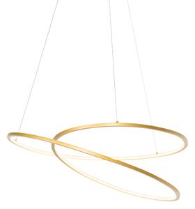 Dizajnerska viseća svjetiljka zlatna 72 cm s LED 3-stupanjskom prigušivanjem - Rowan